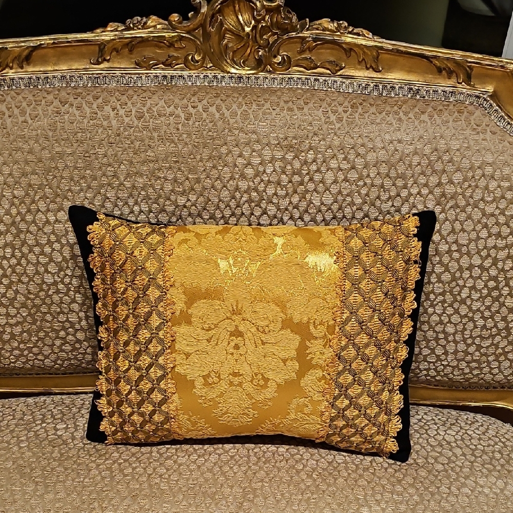 Luxurious Gold Decorative Throw Pillow - Brand